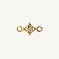 Dotted Diamond Pink Monstone Connector - Gold Filled