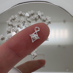 Dotted Diamond Pearl Charm - Sterling Silver