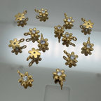 Dainty Flower White Zircon Charm - Gold Filled