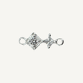 Duo Diamond White Zircon Connector - Sterling Silver