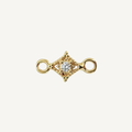 Dotted Diamond White Zircon Connector - Gold Filled