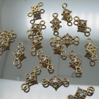 Dotted Diamond White Zircon Connector - Gold Filled